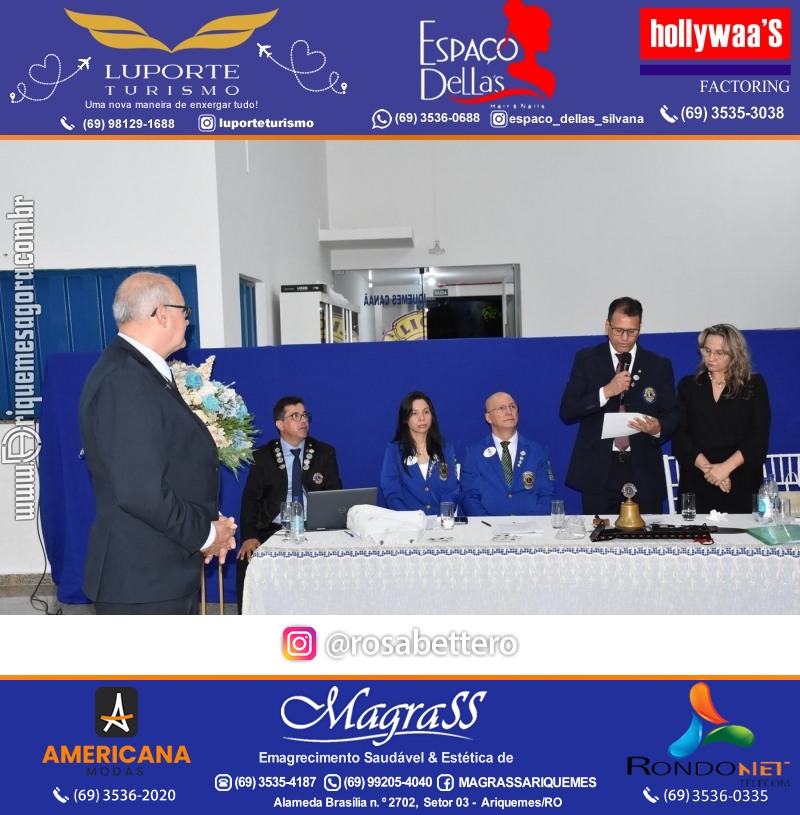 Cerimônia de Posse Lions Clube Ariquemes Canaã da Nova Diretoria-Gestão 2025-2026
