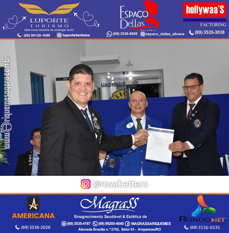 Cerimônia de Posse Lions Clube Ariquemes Canaã da Nova Diretoria-Gestão 2025-2026