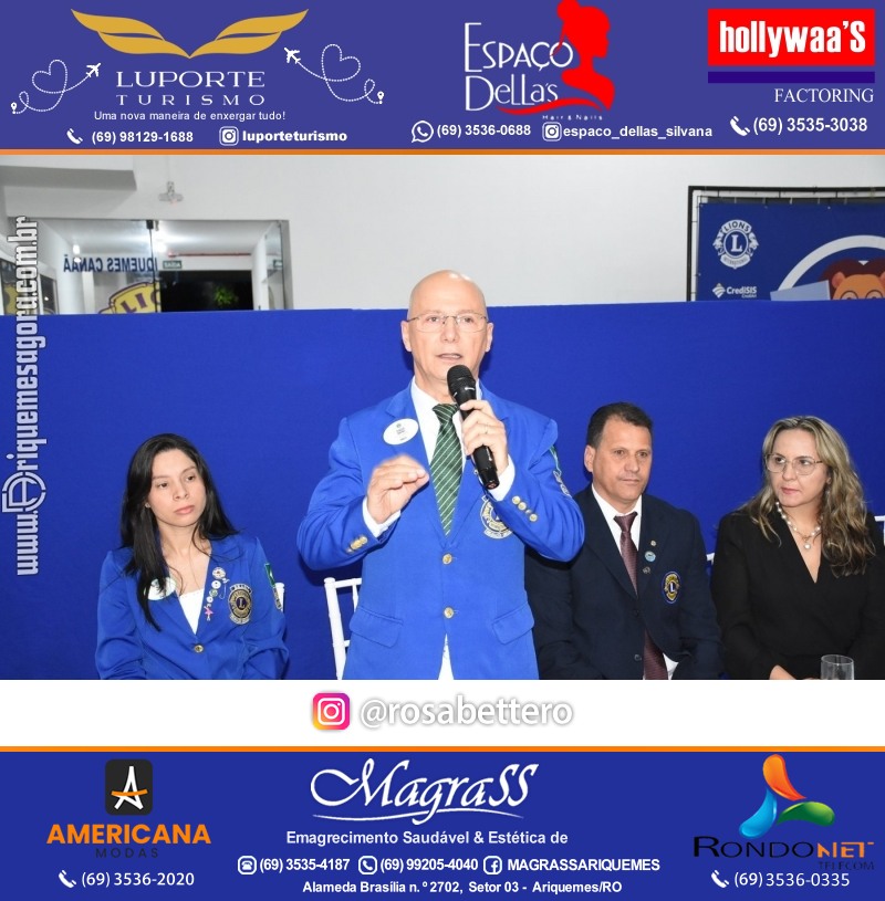 Cerimônia de Posse Lions Clube Ariquemes Canaã da Nova Diretoria-Gestão 2025-2026