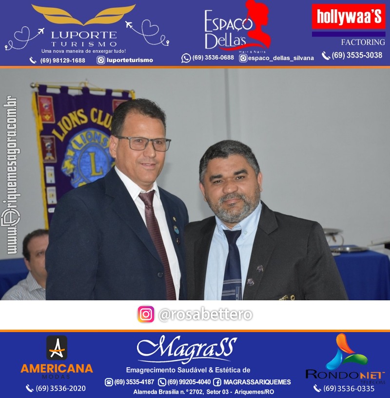 Cerimônia de Posse Lions Clube Ariquemes Canaã da Nova Diretoria-Gestão 2025-2026