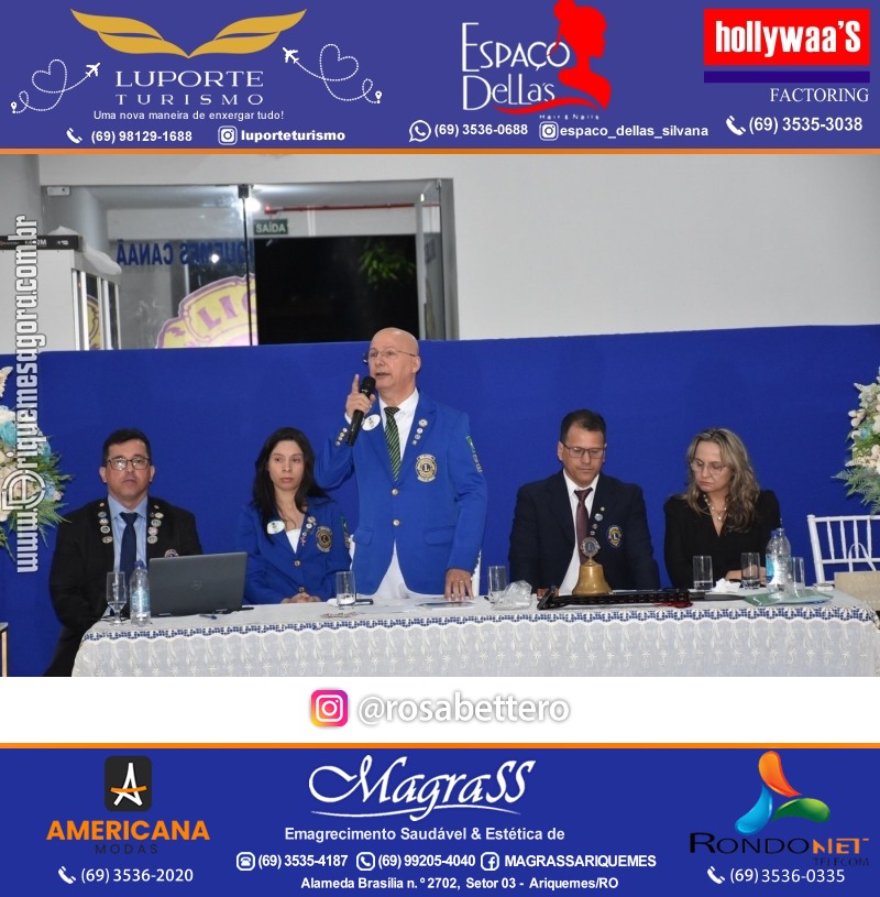Cerimônia de Posse Lions Clube Ariquemes Canaã da Nova Diretoria-Gestão 2025-2026
