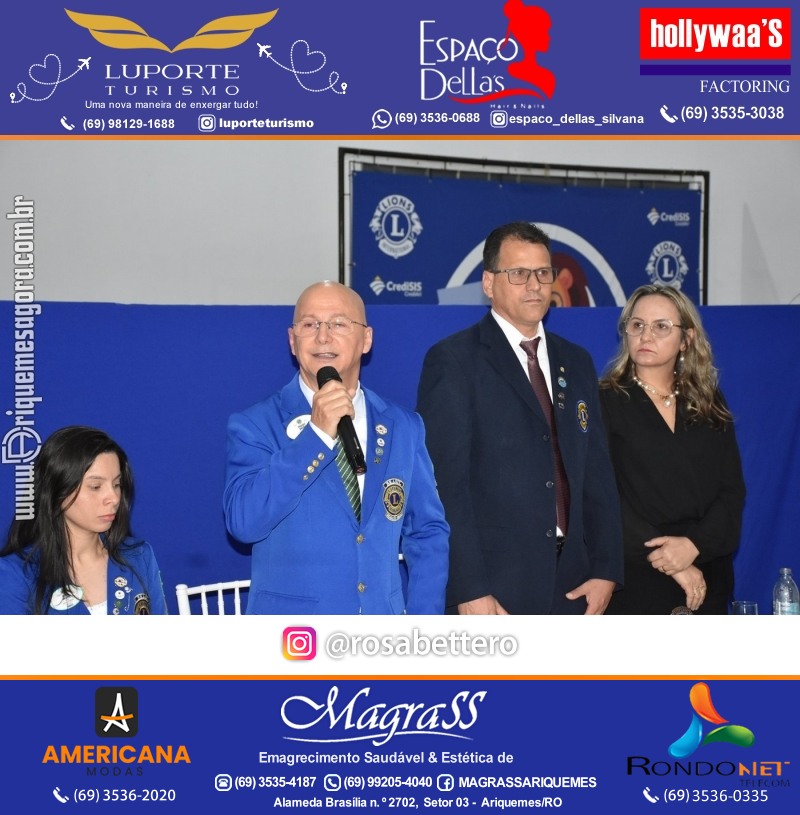Cerimônia de Posse Lions Clube Ariquemes Canaã da Nova Diretoria-Gestão 2025-2026