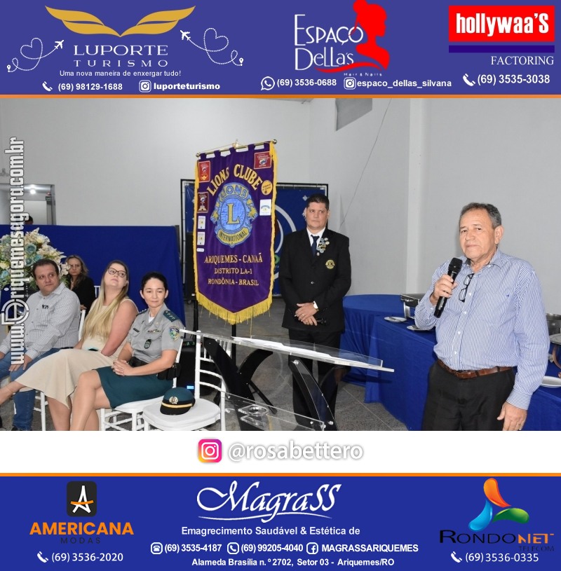 Cerimônia de Posse Lions Clube Ariquemes Canaã da Nova Diretoria-Gestão 2025-2026