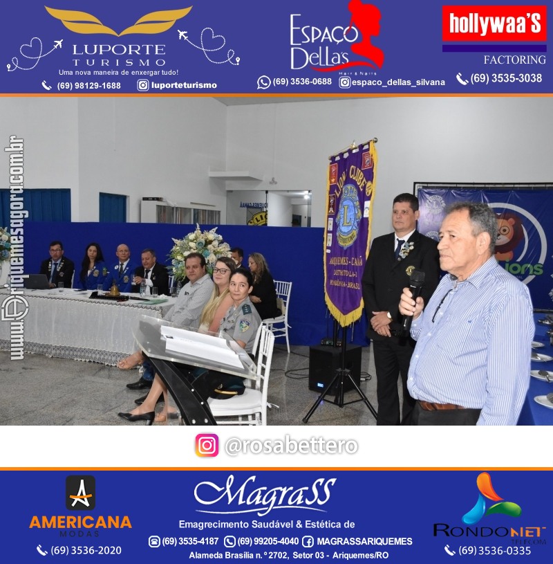 Cerimônia de Posse Lions Clube Ariquemes Canaã da Nova Diretoria-Gestão 2025-2026
