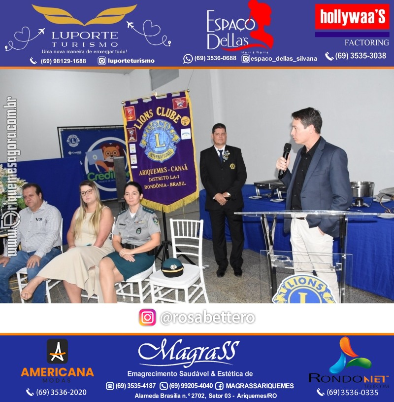 Cerimônia de Posse Lions Clube Ariquemes Canaã da Nova Diretoria-Gestão 2025-2026
