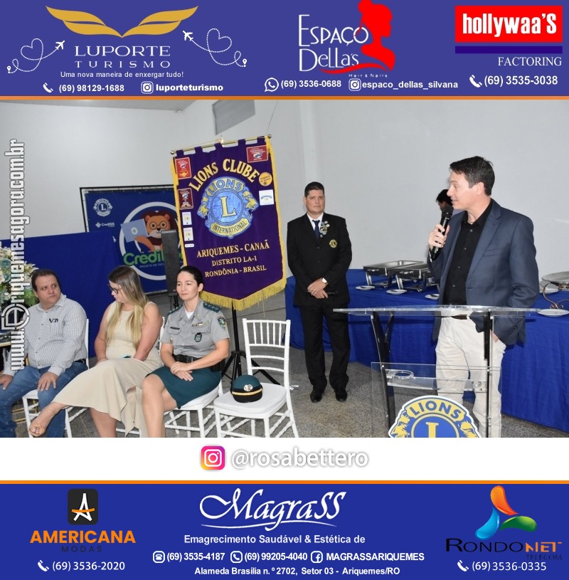Cerimônia de Posse Lions Clube Ariquemes Canaã da Nova Diretoria-Gestão 2025-2026