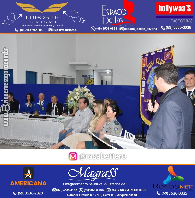 Cerimônia de Posse Lions Clube Ariquemes Canaã da Nova Diretoria-Gestão 2025-2026