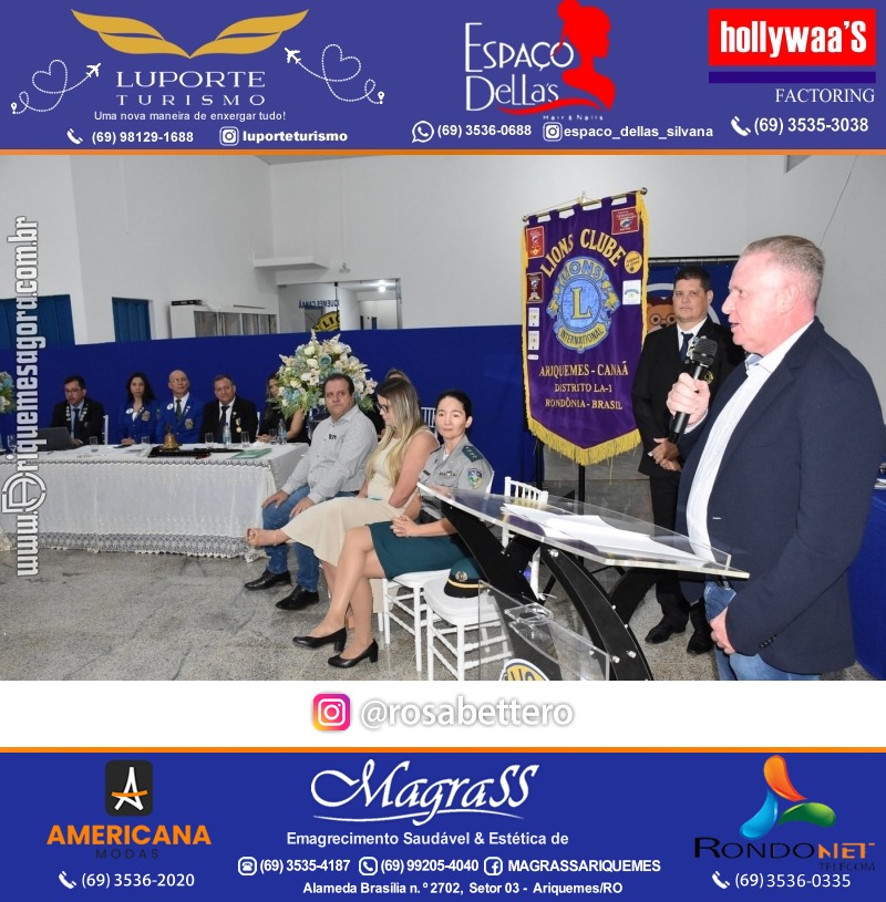 Cerimônia de Posse Lions Clube Ariquemes Canaã da Nova Diretoria-Gestão 2025-2026