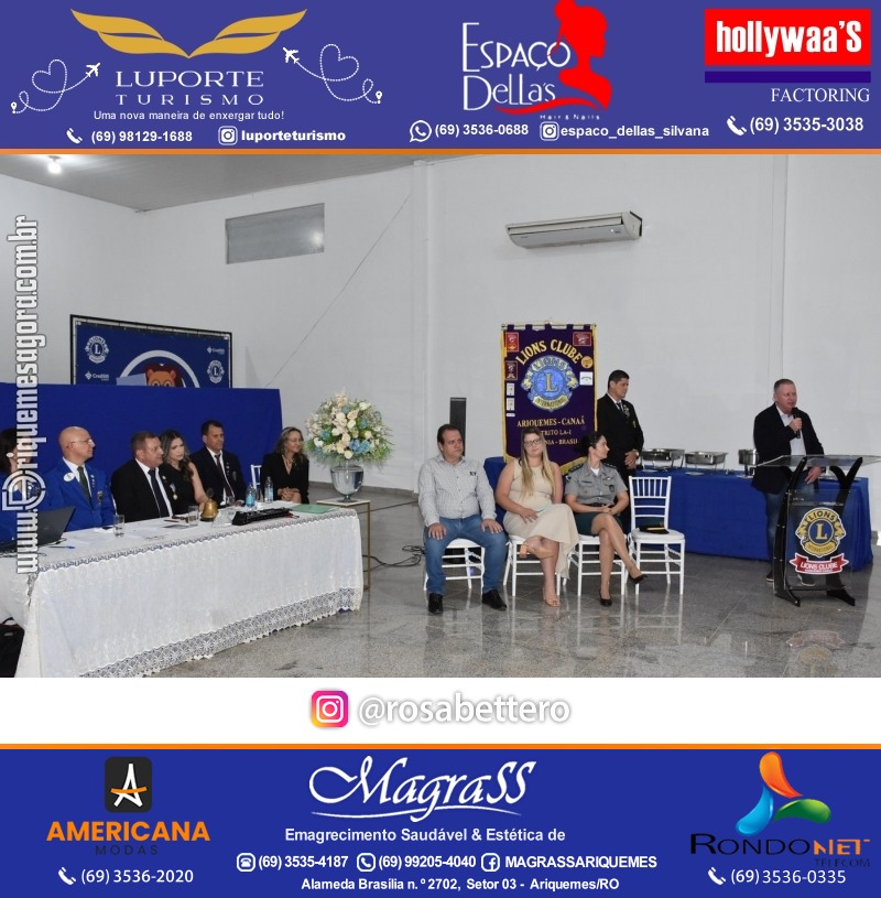 Cerimônia de Posse Lions Clube Ariquemes Canaã da Nova Diretoria-Gestão 2025-2026