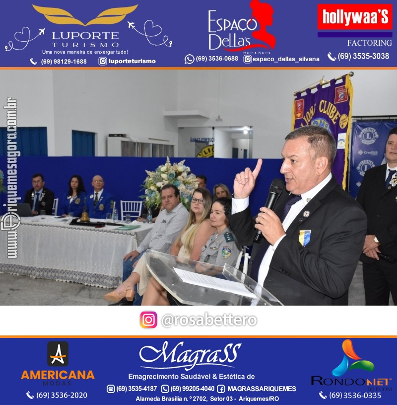 Cerimônia de Posse Lions Clube Ariquemes Canaã da Nova Diretoria-Gestão 2025-2026