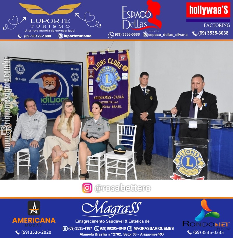 Cerimônia de Posse Lions Clube Ariquemes Canaã da Nova Diretoria-Gestão 2025-2026