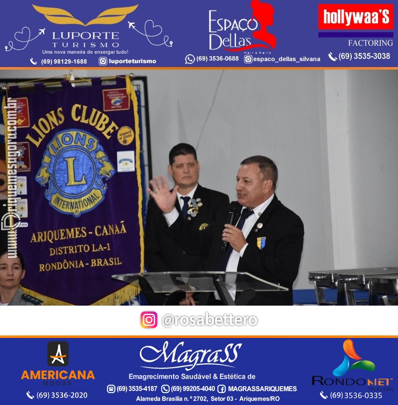 Cerimônia de Posse Lions Clube Ariquemes Canaã da Nova Diretoria-Gestão 2025-2026