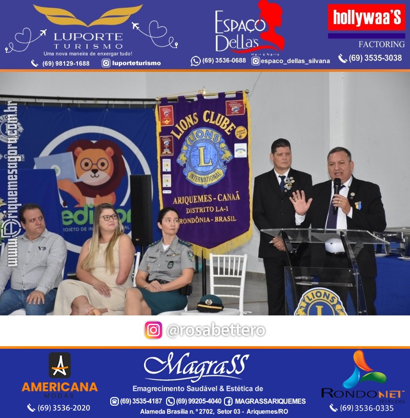 Cerimônia de Posse Lions Clube Ariquemes Canaã da Nova Diretoria-Gestão 2025-2026