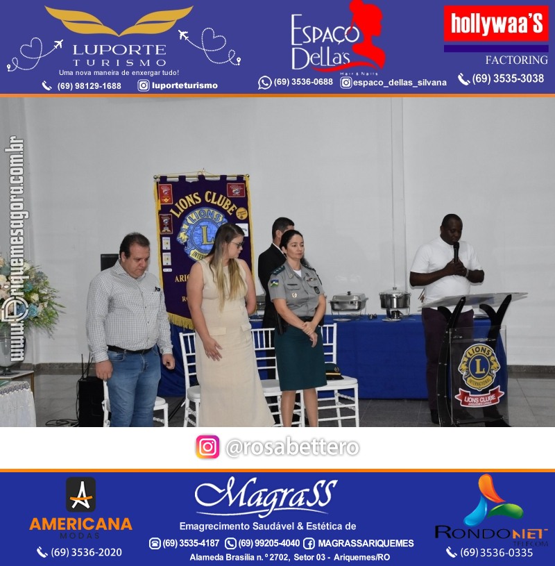 Cerimônia de Posse Lions Clube Ariquemes Canaã da Nova Diretoria-Gestão 2025-2026