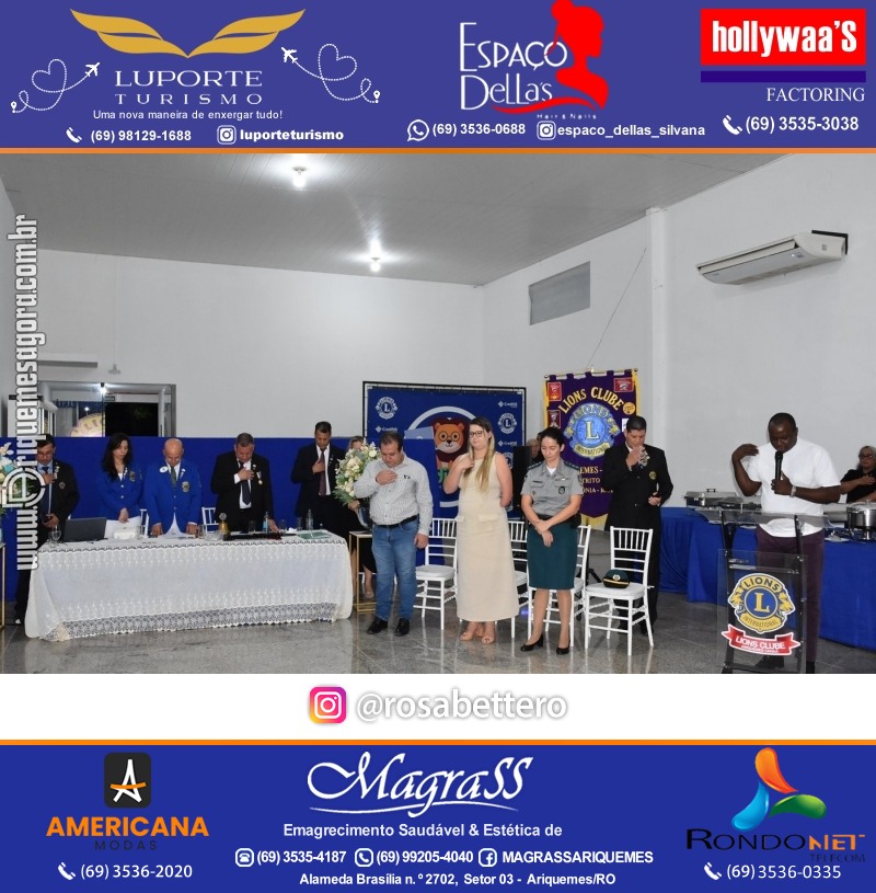 Cerimônia de Posse Lions Clube Ariquemes Canaã da Nova Diretoria-Gestão 2025-2026