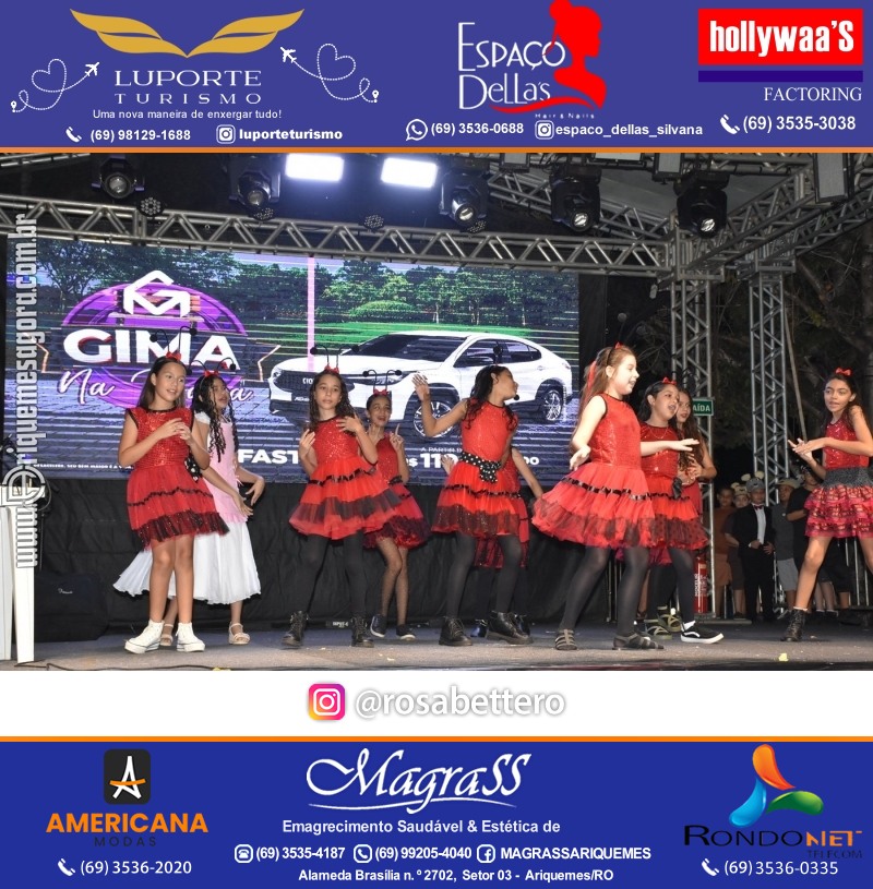Edição 2025-Abertura GIMA NA PRAÇA DIA e NOITE Evento Social, Cultural e Comercial “GRUPO GILBERTO MIRANDA” Ariquemes-RO