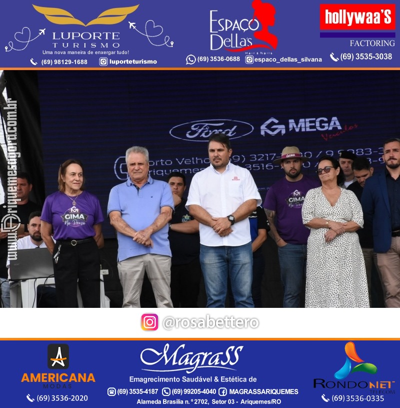 Edição 2025-Abertura GIMA NA PRAÇA DIA e NOITE Evento Social, Cultural e Comercial “GRUPO GILBERTO MIRANDA” Ariquemes-RO