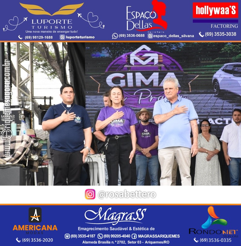 Edição 2025-Abertura GIMA NA PRAÇA DIA e NOITE Evento Social, Cultural e Comercial “GRUPO GILBERTO MIRANDA” Ariquemes-RO