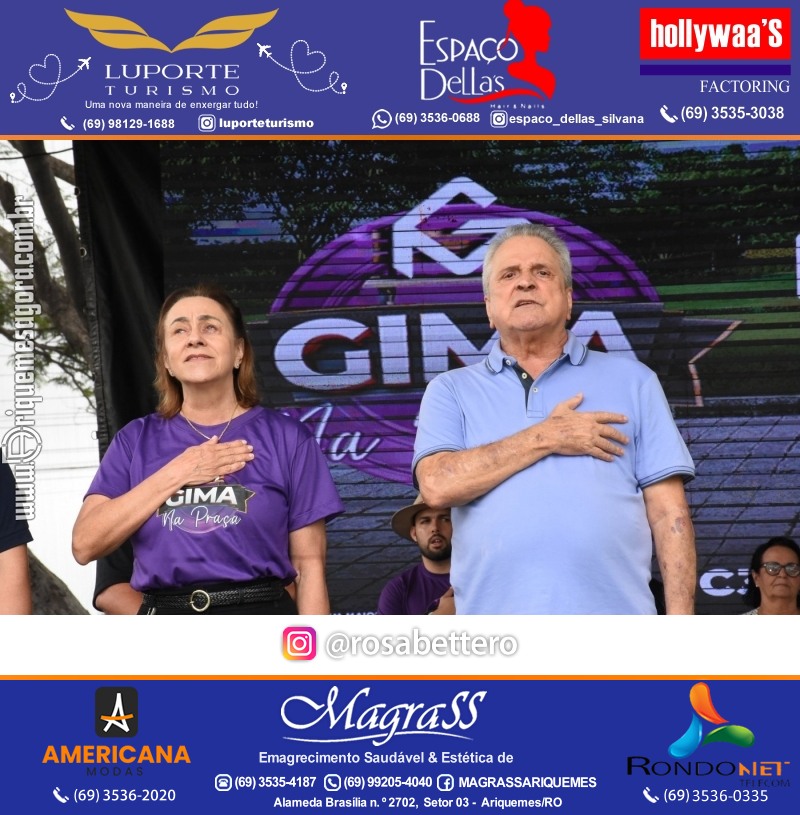 Edição 2025-Abertura GIMA NA PRAÇA DIA e NOITE Evento Social, Cultural e Comercial “GRUPO GILBERTO MIRANDA” Ariquemes-RO