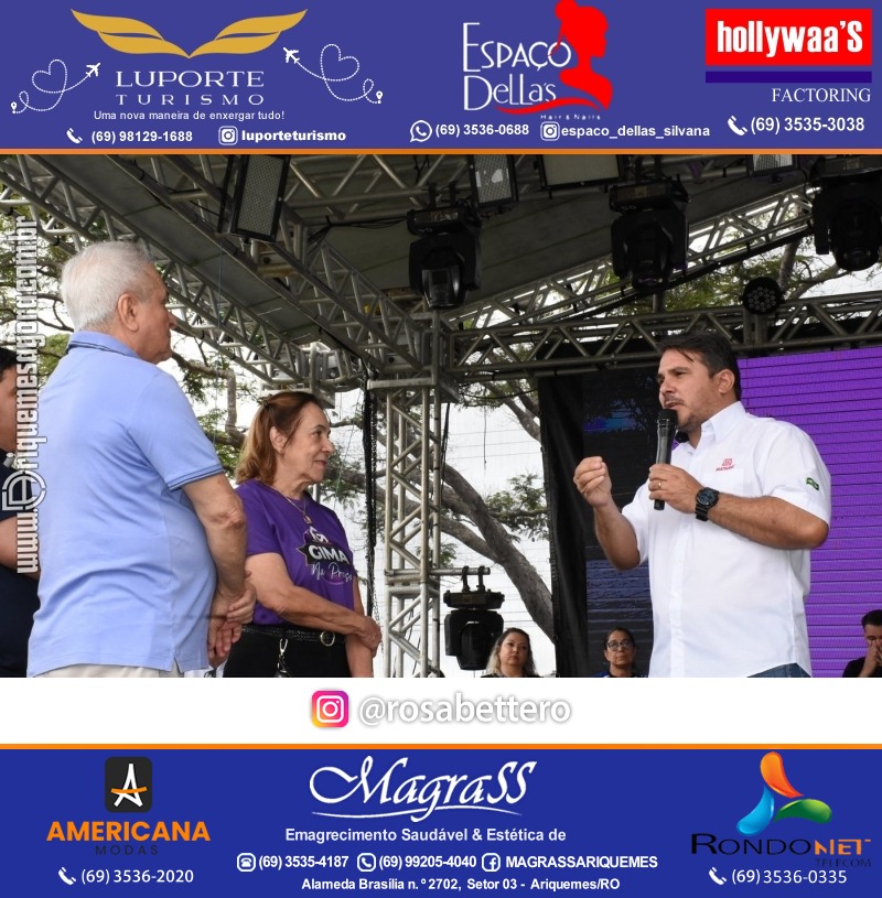 Edição 2025-Abertura GIMA NA PRAÇA DIA e NOITE Evento Social, Cultural e Comercial “GRUPO GILBERTO MIRANDA” Ariquemes-RO