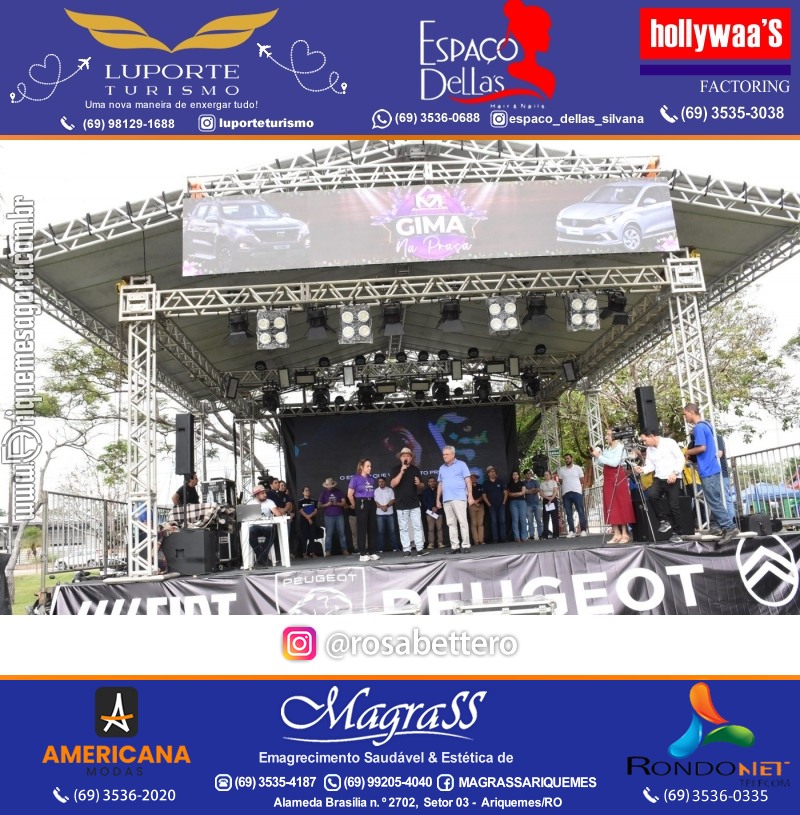 Edição 2025-Abertura GIMA NA PRAÇA DIA e NOITE Evento Social, Cultural e Comercial “GRUPO GILBERTO MIRANDA” Ariquemes-RO