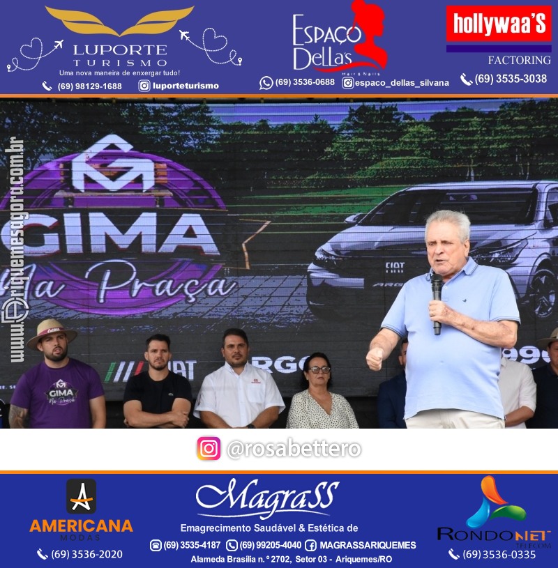 Edição 2025-Abertura GIMA NA PRAÇA DIA e NOITE Evento Social, Cultural e Comercial “GRUPO GILBERTO MIRANDA” Ariquemes-RO