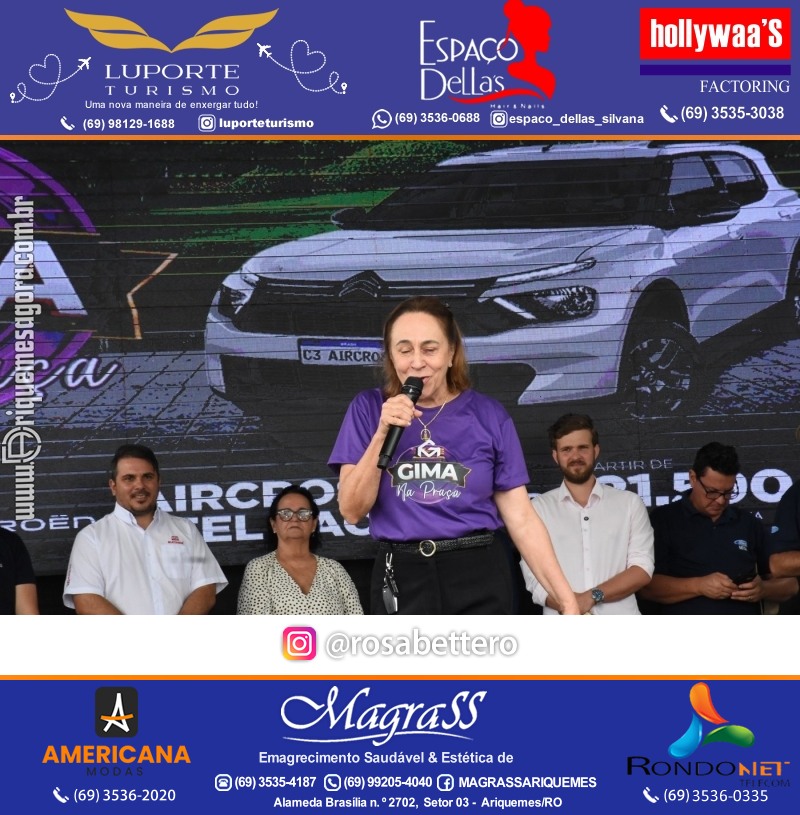 Edição 2025-Abertura GIMA NA PRAÇA DIA e NOITE Evento Social, Cultural e Comercial “GRUPO GILBERTO MIRANDA” Ariquemes-RO