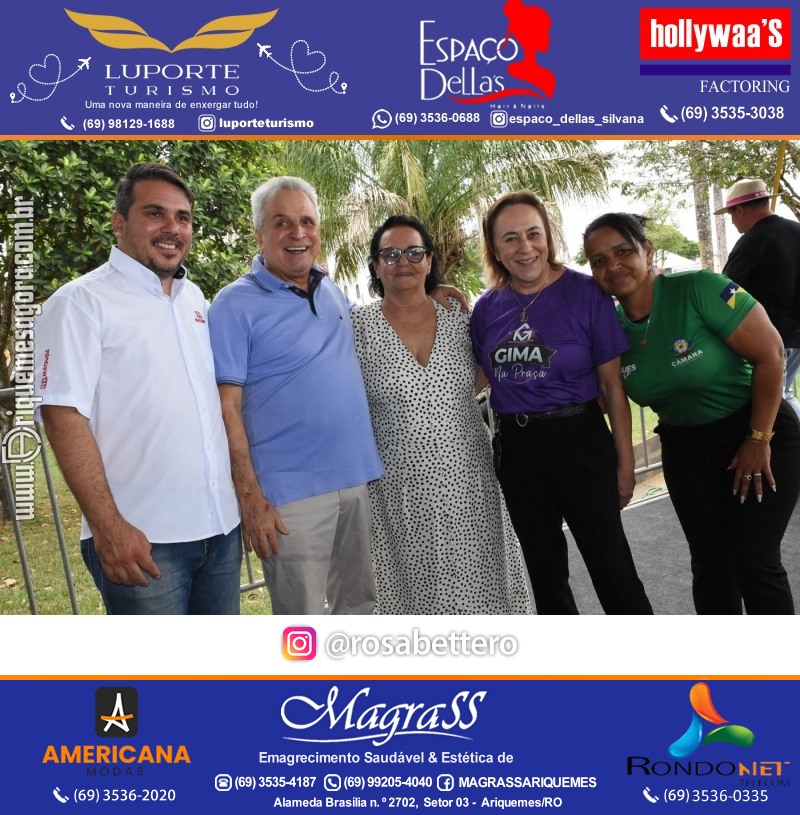 Edição 2025-Abertura GIMA NA PRAÇA DIA e NOITE Evento Social, Cultural e Comercial “GRUPO GILBERTO MIRANDA” Ariquemes-RO