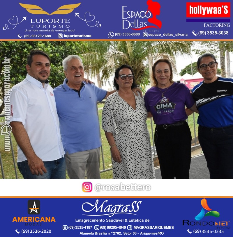 Edição 2025-Abertura GIMA NA PRAÇA DIA e NOITE Evento Social, Cultural e Comercial “GRUPO GILBERTO MIRANDA” Ariquemes-RO