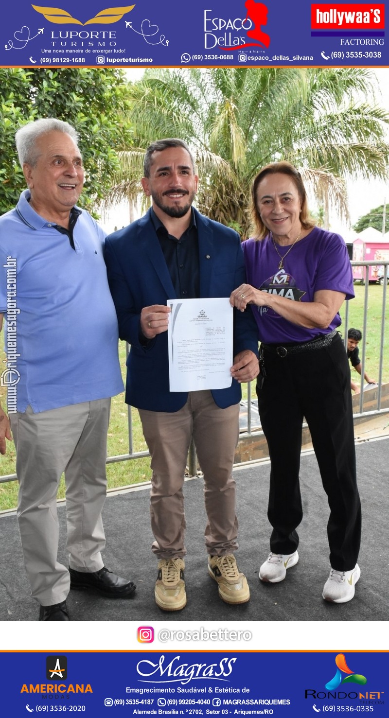 Edição 2025-Abertura GIMA NA PRAÇA DIA e NOITE Evento Social, Cultural e Comercial “GRUPO GILBERTO MIRANDA” Ariquemes-RO