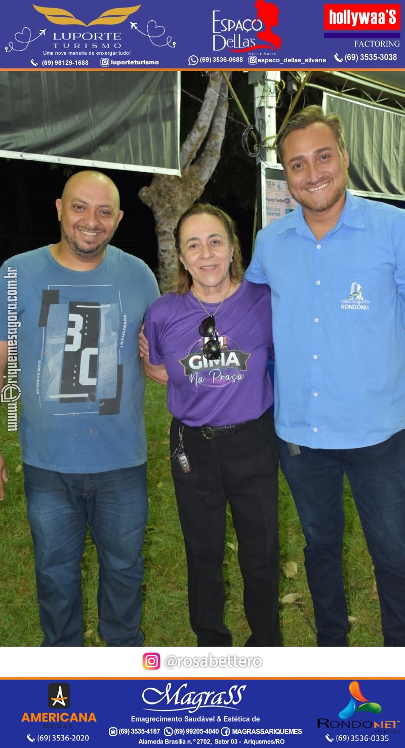 Edição 2025-Abertura GIMA NA PRAÇA DIA e NOITE Evento Social, Cultural e Comercial “GRUPO GILBERTO MIRANDA” Ariquemes-RO