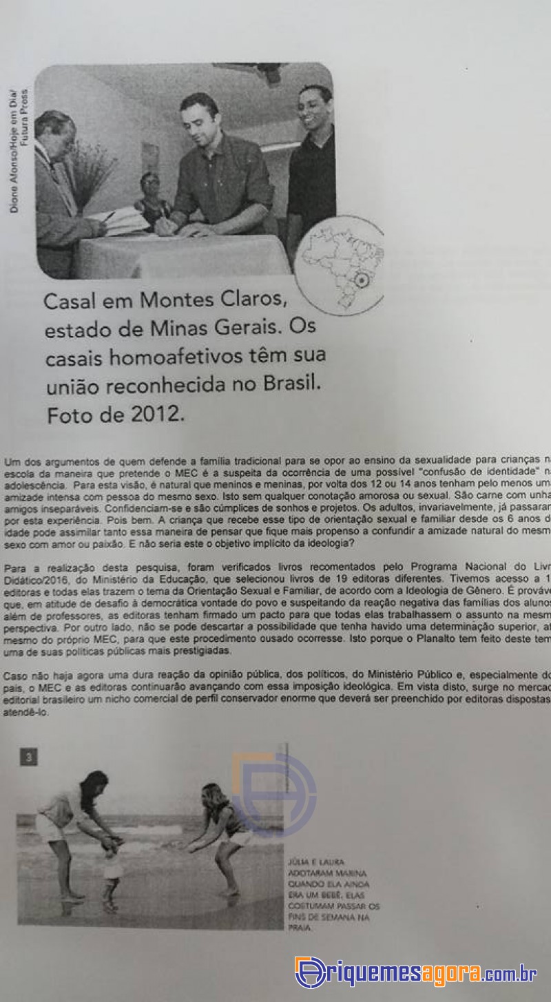 Ver. Amalec da Costa solicita ao Exec. Munic. que não adote Material do MEC com Ideologia de Gênero
