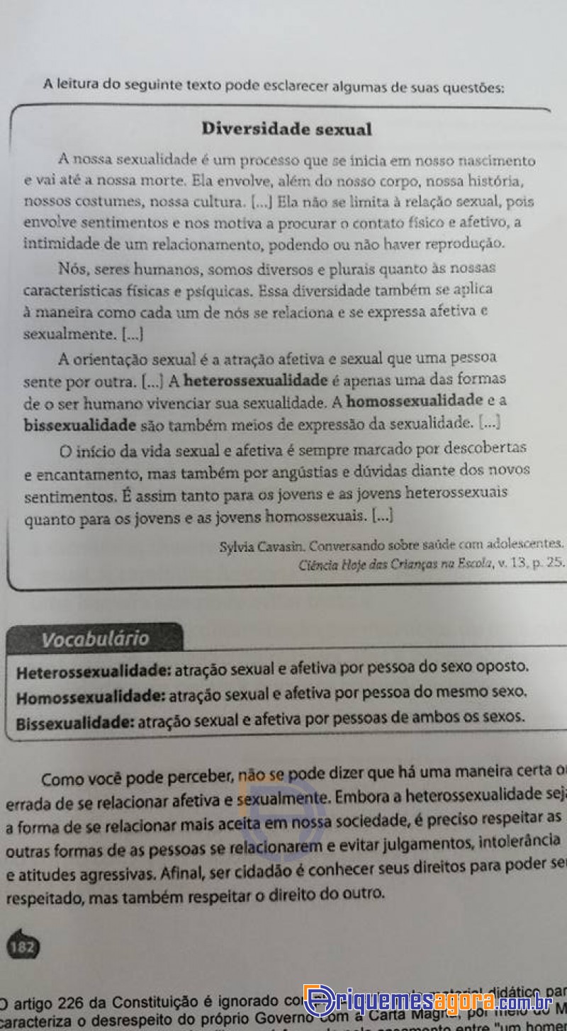 Ver. Amalec da Costa solicita ao Exec. Munic. que não adote Material do MEC com Ideologia de Gênero