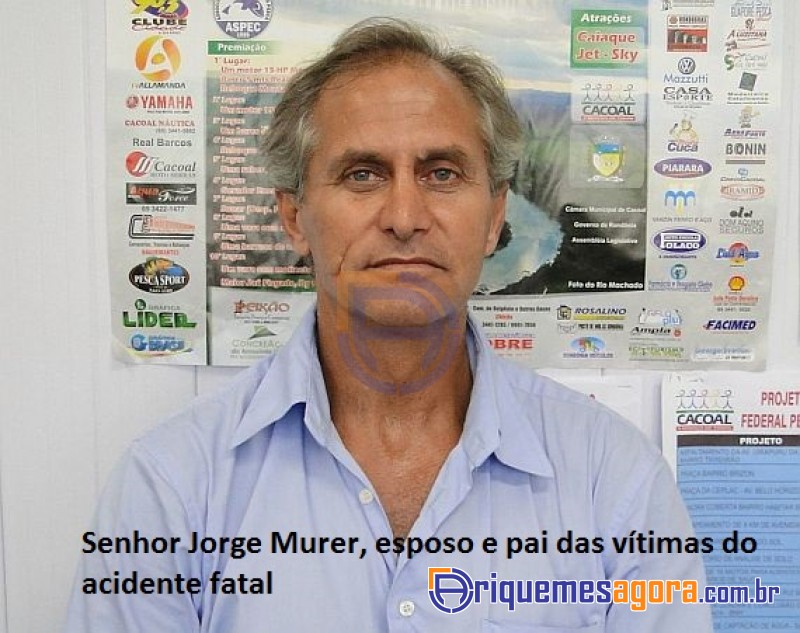 ATUALIZADA - Acidente grave mata esposa e filha do Ex-Secretário do Meio ambiente de Cacoal