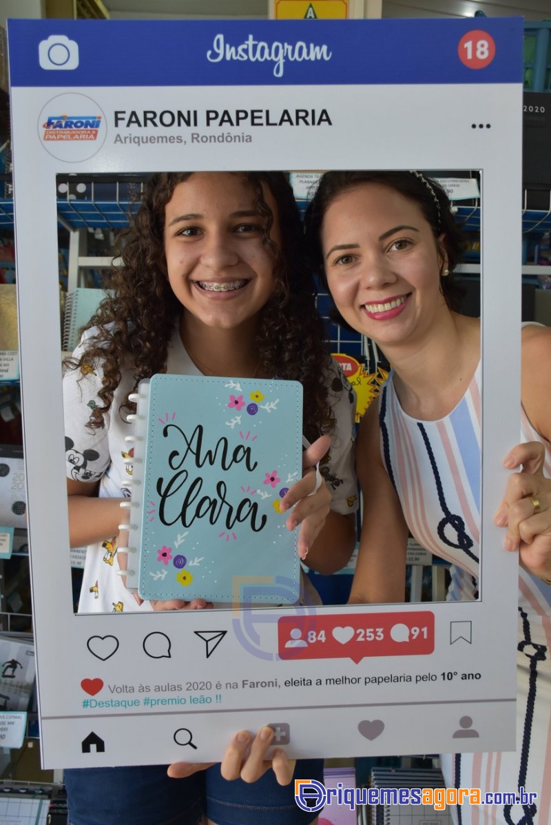 Faroni Dist. e Papelaria lança o “CADERNO INTELIGENTE” em Ariquemes, Continua amanhã dia 16-FOTOS