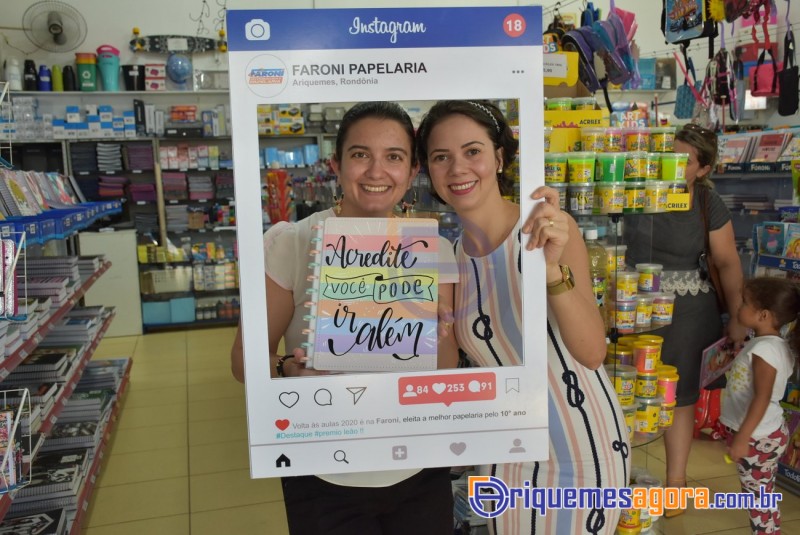 Faroni Dist. e Papelaria lança o “CADERNO INTELIGENTE” em Ariquemes, Continua amanhã dia 16-FOTOS