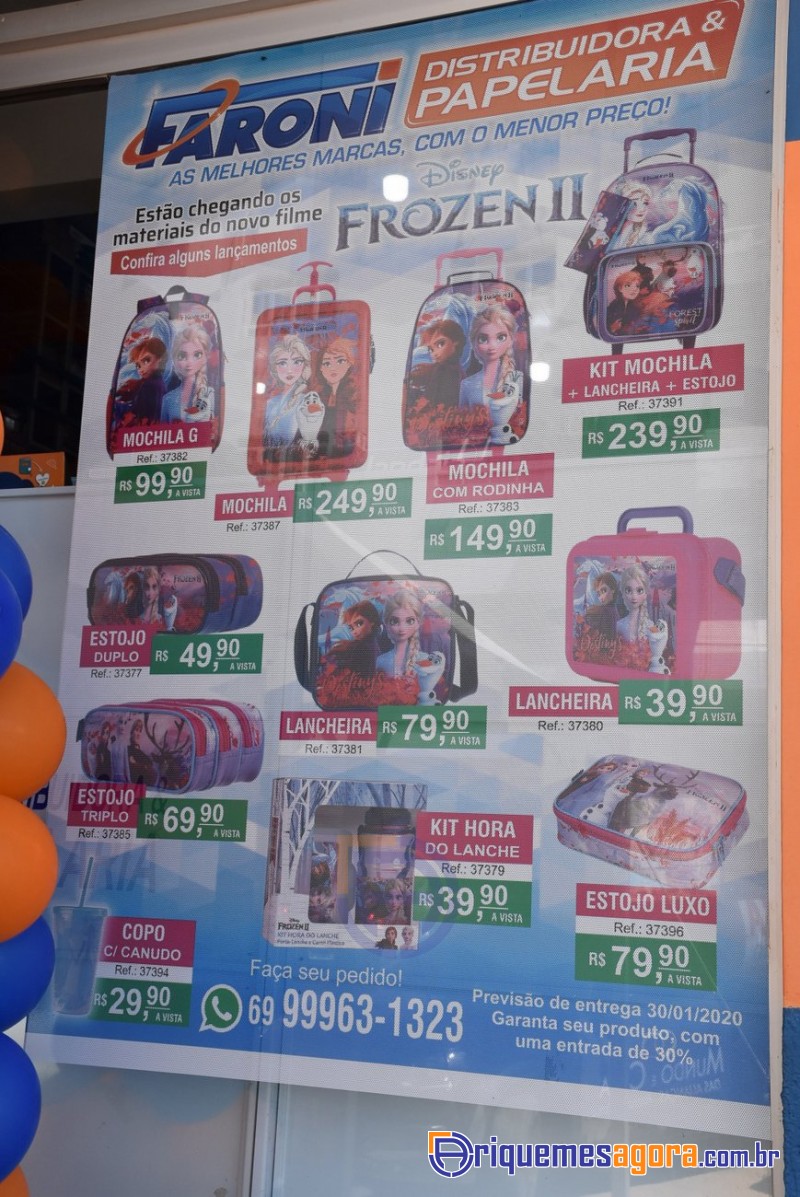 Faroni Dist. e Papelaria lança o “CADERNO INTELIGENTE” em Ariquemes, Continua amanhã dia 16-FOTOS