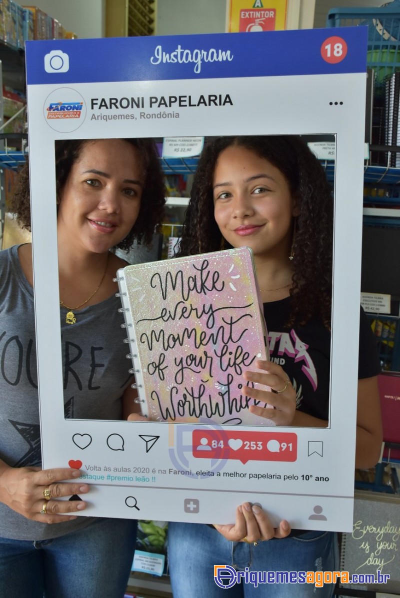 Faroni Dist. e Papelaria lança o “CADERNO INTELIGENTE” em Ariquemes, Continua amanhã dia 16-FOTOS