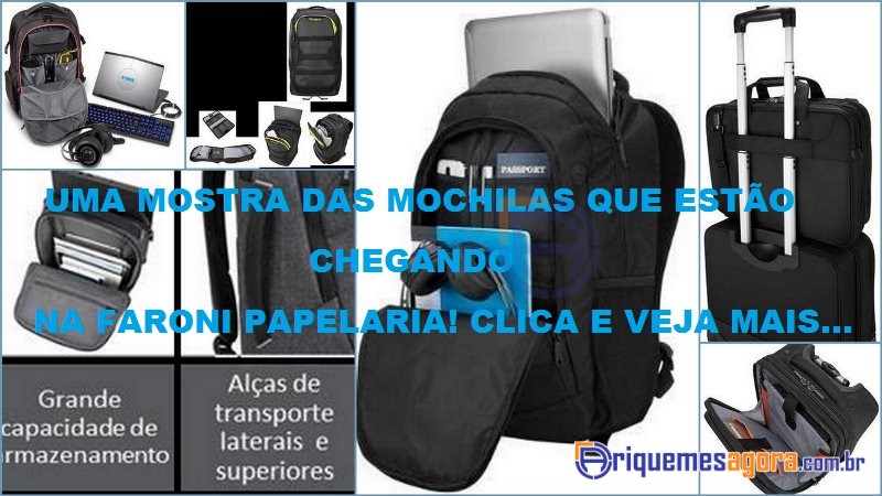 Estão chegando Diversos modelos de MOCHILA TARGUS  na FARONI PAPELARIA - Aguardem