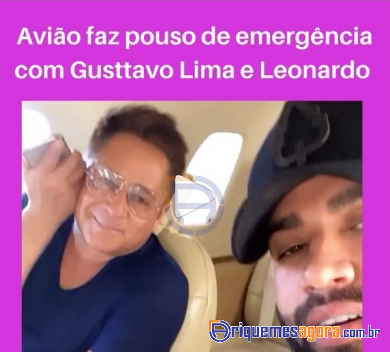 Avião com Leonardo e Gusttavo Lima faz pouso de emergência: Veja Vídeo