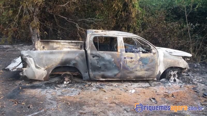 Corpo achado carbonizado em caminhonete queimada é de Hernani Boiadeiro, Irmão fez reconhecimento