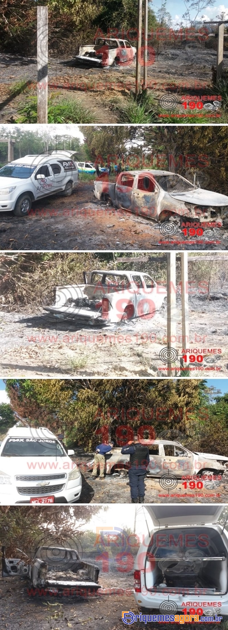 Corpo achado carbonizado em caminhonete queimada é de Hernani Boiadeiro, Irmão fez reconhecimento