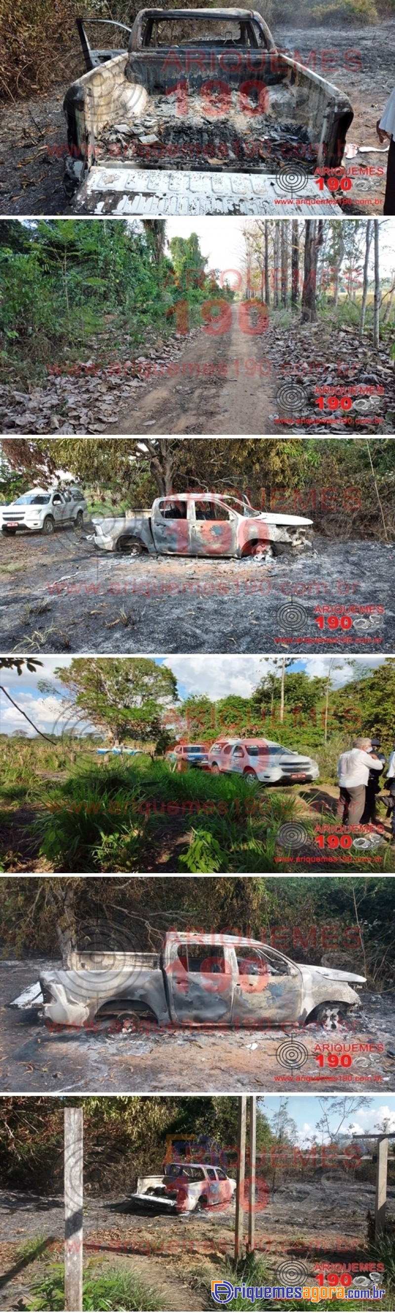 Corpo achado carbonizado em caminhonete queimada é de Hernani Boiadeiro, Irmão fez reconhecimento
