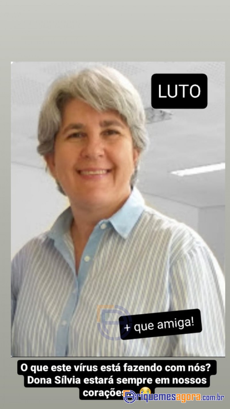 Com pesar Comunicamos falecimento da Sra. Silvia Caetano Rodrigues vítima de Covid-19 em Ariquemes