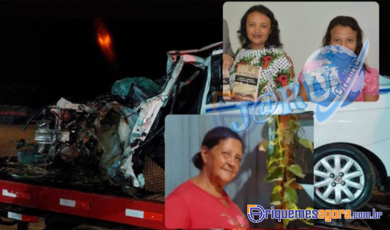 Imprudência de caminhoneira ocasionou grave acidente na Br 364 com morte de três pessoas em um táxi