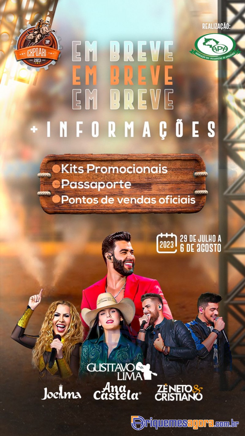 EXPOARI 2023 - Marcos Paulo e Marcelo animam lançamento 38ª edição da Feira acontece de 29 de julho
