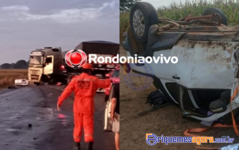 TRÁGICO: Acidente na BR-364 entre carreta e carro deixa duas pessoas mortas próximo de Ariquemes
