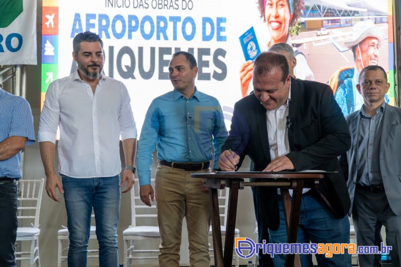 Cerimônia de lançamento do aeroporto de Ariquemes é marcada por emoção e grande participação