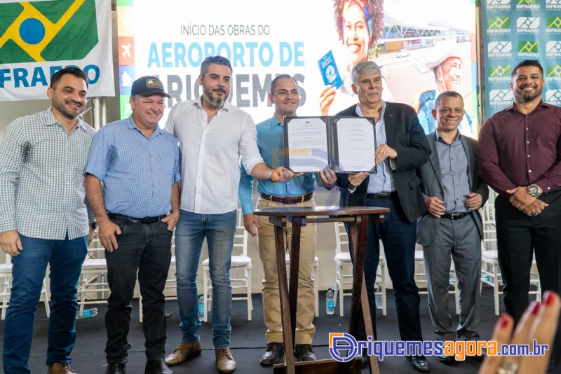 Cerimônia de lançamento do aeroporto de Ariquemes é marcada por emoção e grande participação