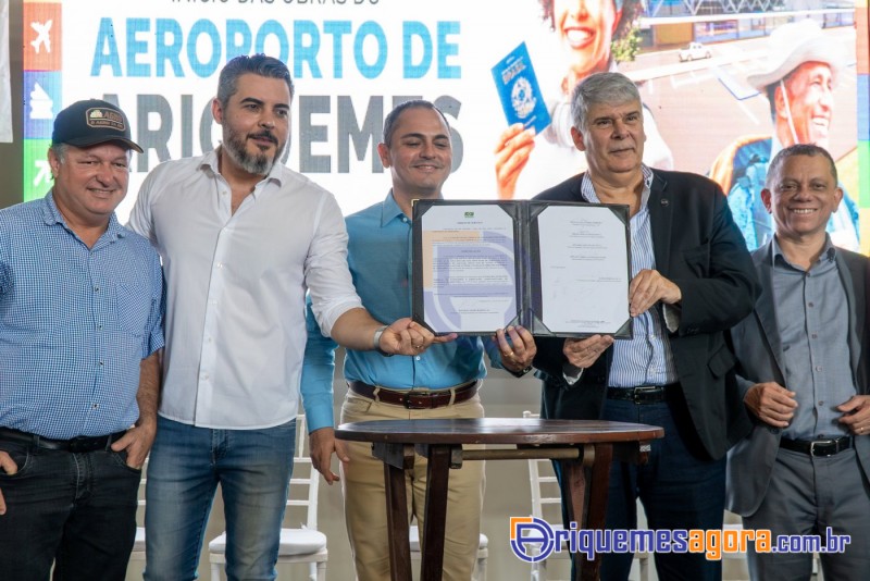 Cerimônia de lançamento do aeroporto de Ariquemes é marcada por emoção e grande participação